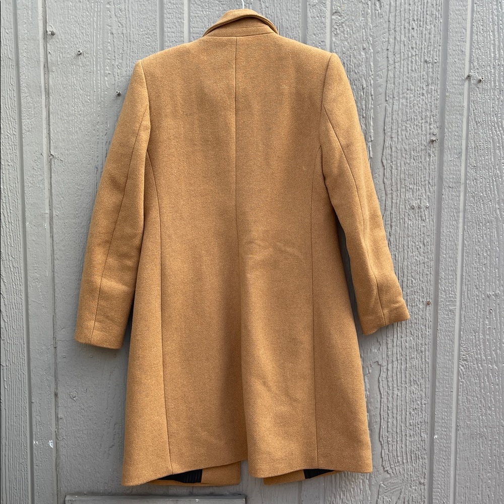 Zara Women's Camel Wool Blend Trench Coat Size: M - Picture 8 of 11